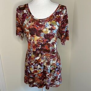 Simply Vera Vera Wang Floral Rayon Top. Medium